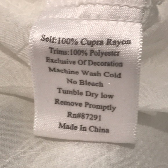 Johnny Was Embroidered Tunic Womens Small White Sheer Silky Floral Boho Fairy - Picture 11 of 11